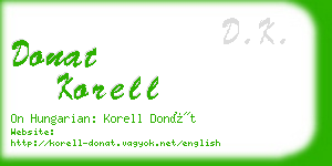 donat korell business card